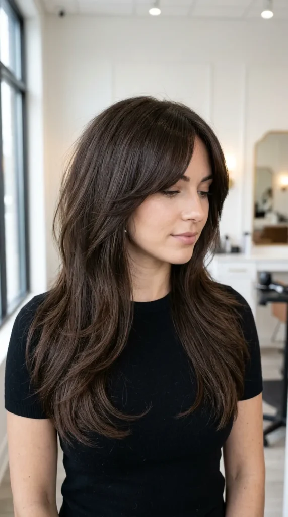 Wolf Cut with Curtain Bangs Ideas to Try