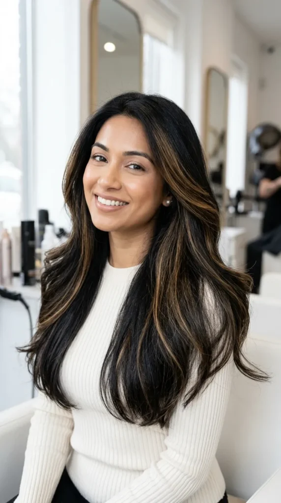 25 Hair Highlights for Dark Hair That Add Real Dimension 2 Hair Highlights for Dark Hair That Add Real Dimension
