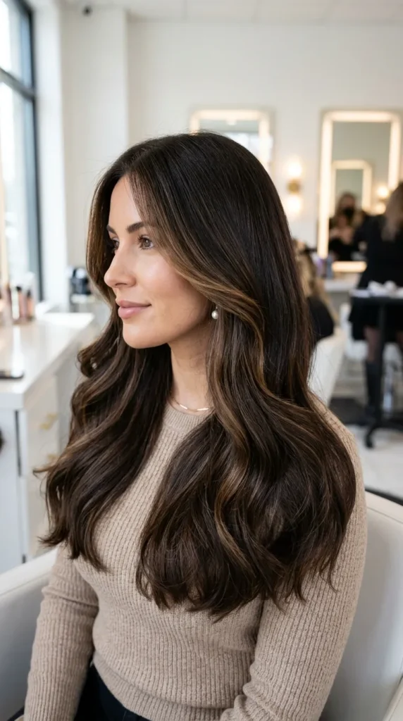 25 Hair Highlights for Dark Hair That Add Real Dimension 12 Face Framing Balayage
