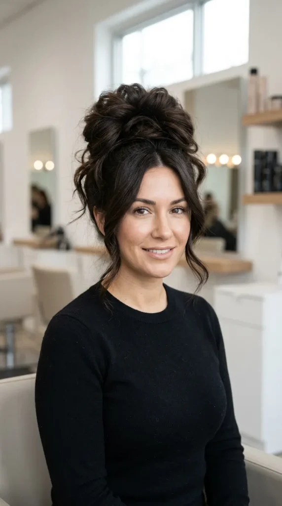 Messy Bun on Thick Hair
