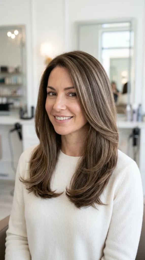  Dimensional Brunette with Subtle Highlights