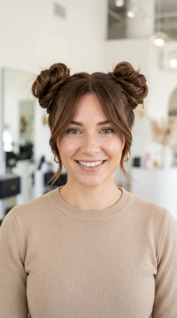 Double Messy Bun