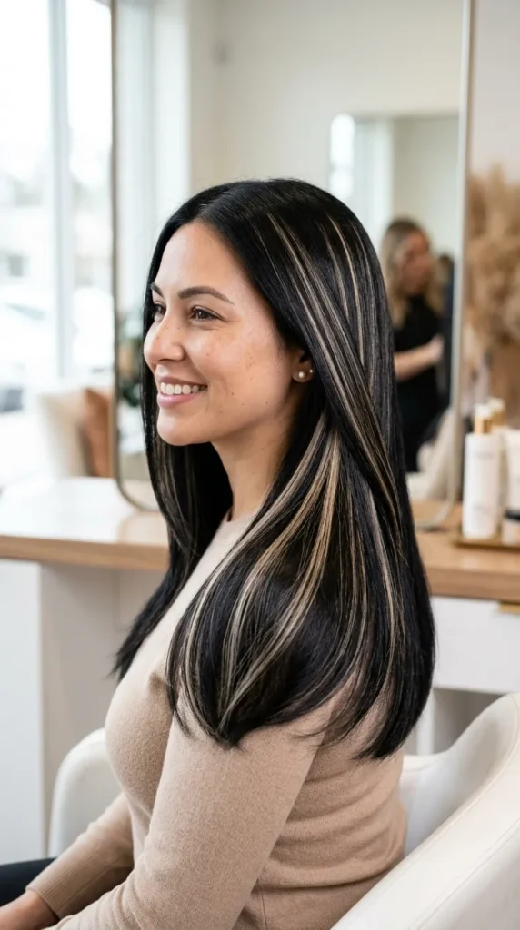 25 Hair Highlights for Dark Hair That Add Real Dimension 15 Highlights on Straight Dark Hair