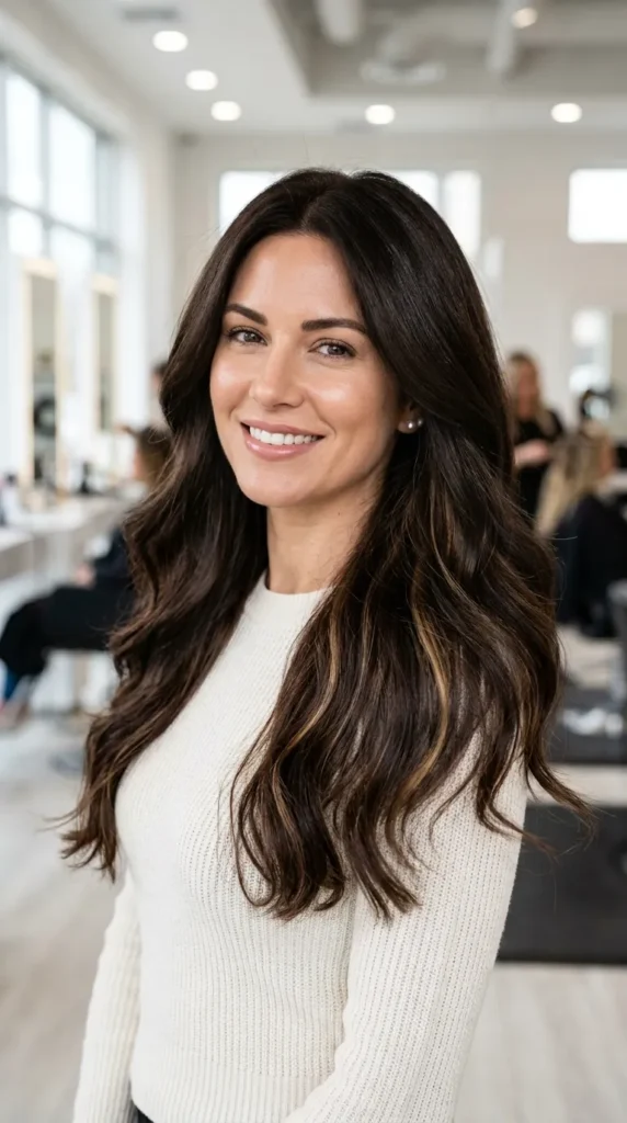 25 Hair Highlights for Dark Hair That Add Real Dimension 16 Peekaboo Highlights
