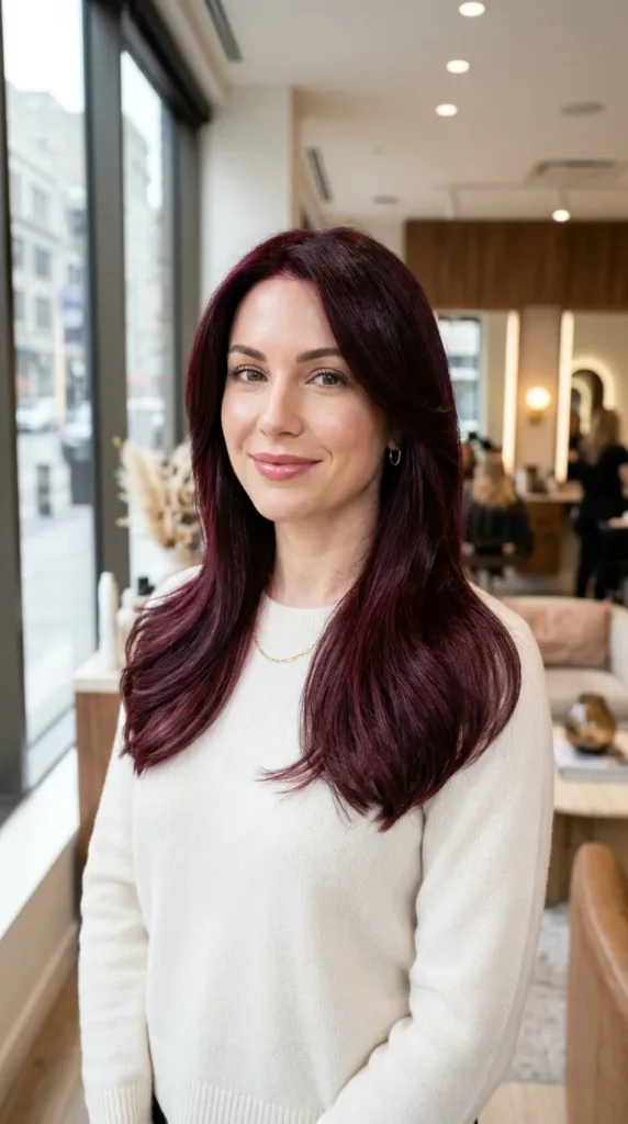  Burgundy Glossing for Refreshing Between Appointments