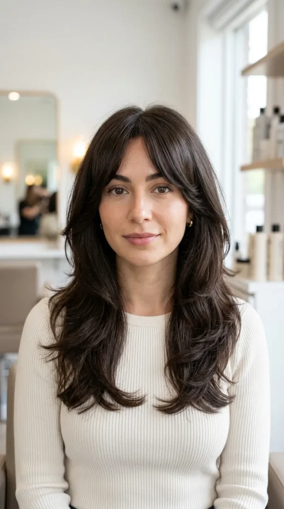 Wolf Cut with Curtain Bangs Inspired by Celebrities