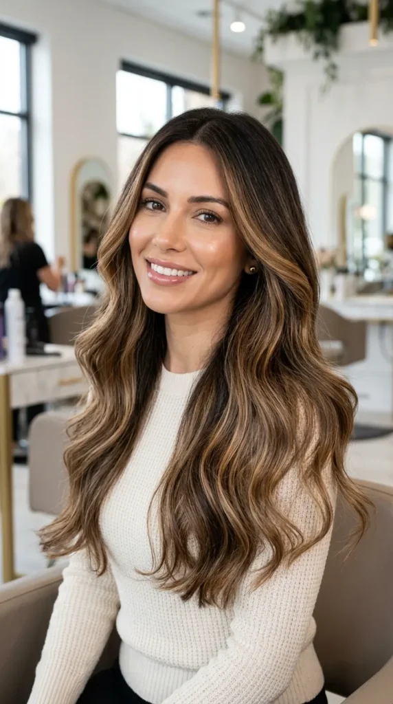 25 Hair Highlights for Dark Hair That Add Real Dimension 3 Classic Balayage Highlights