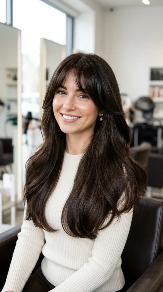  Layered Bangs Across the Front