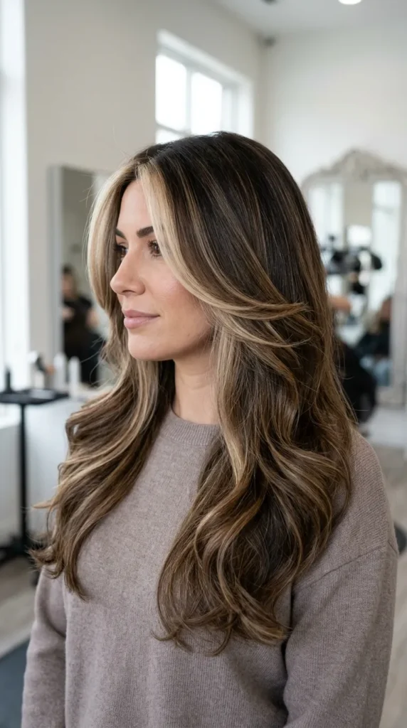 Money Piece Combined with Balayage