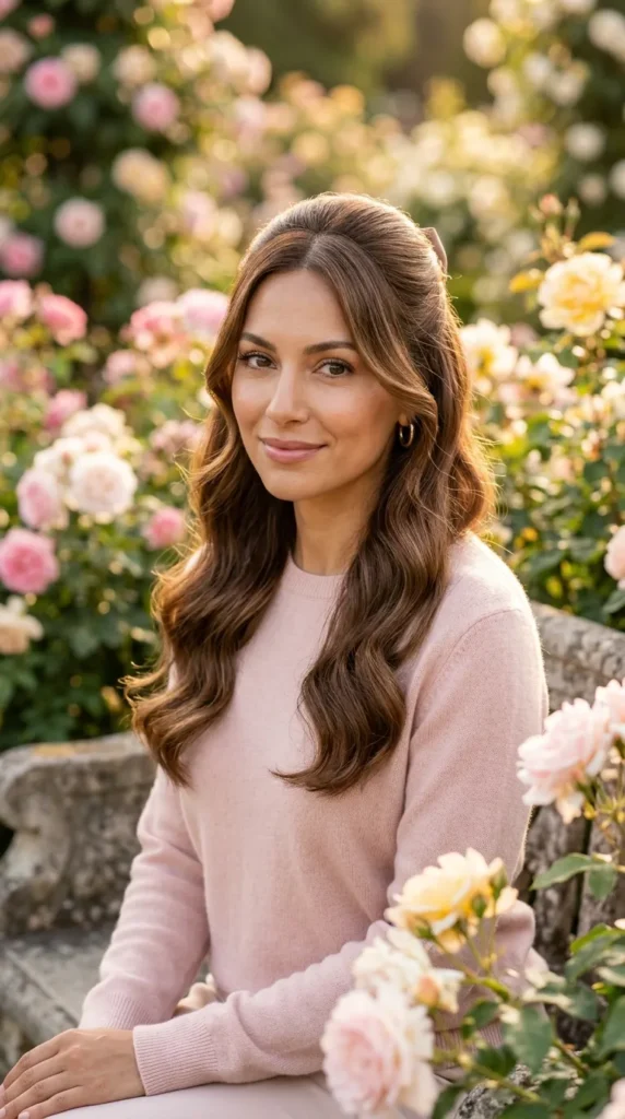 Romantic Half Up with Soft Waves