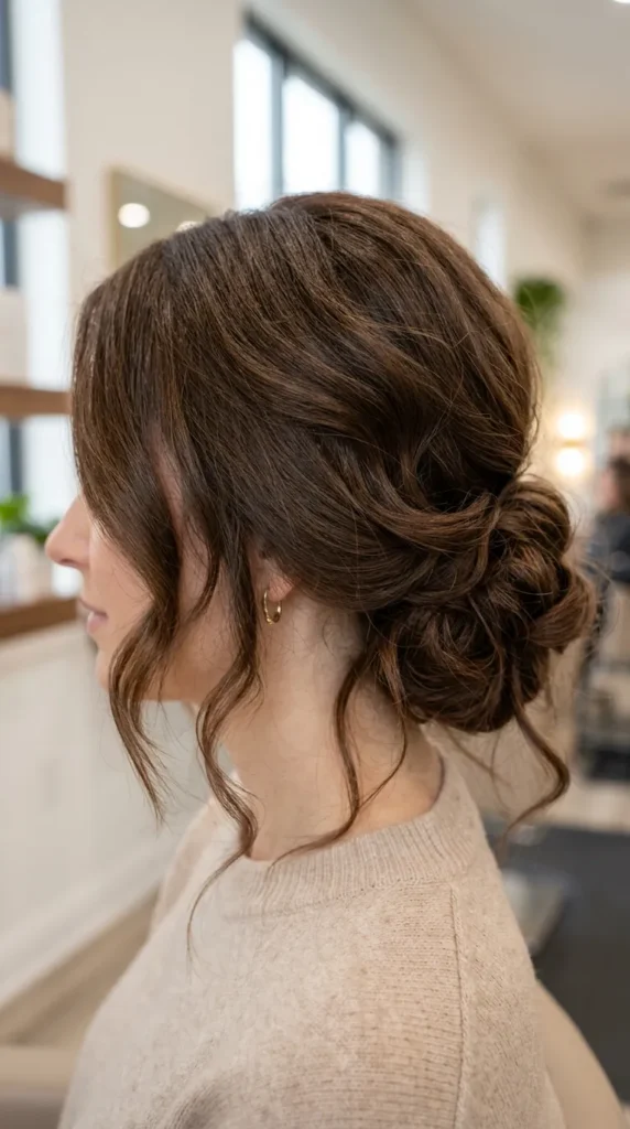 Low Messy Bun for Softness