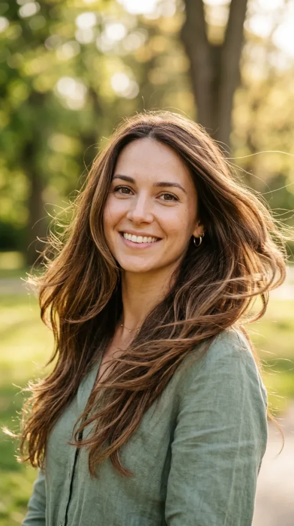 Brunette on Long Hair