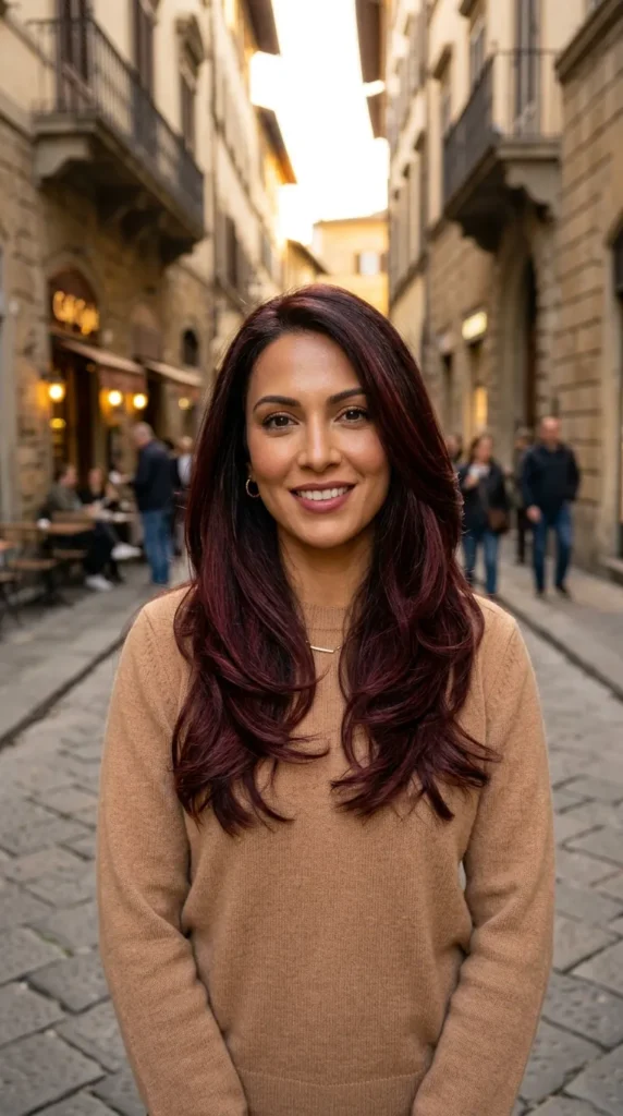 Burgundy Balayage for Dimensional Approach