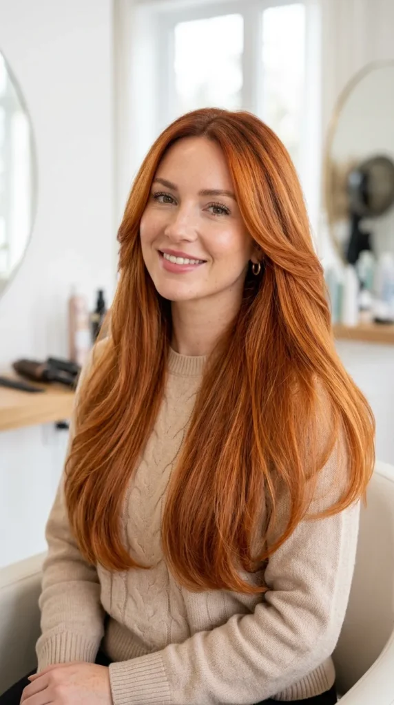  Copper on Long Hair