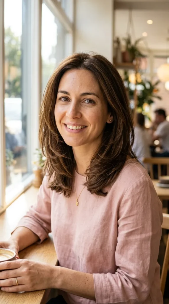 Brunette on Medium Length