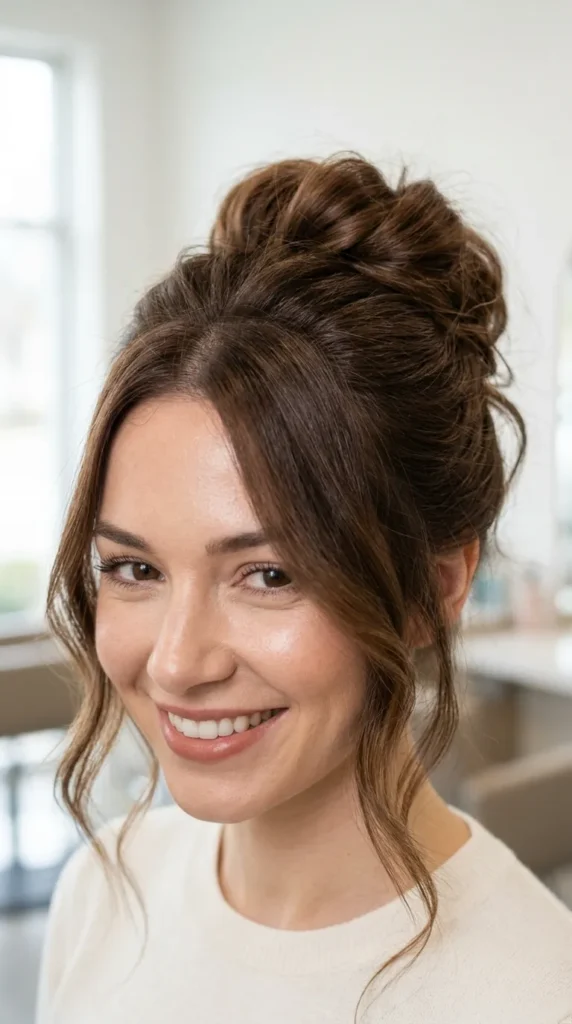 Messy Bun with Face Framing Pieces