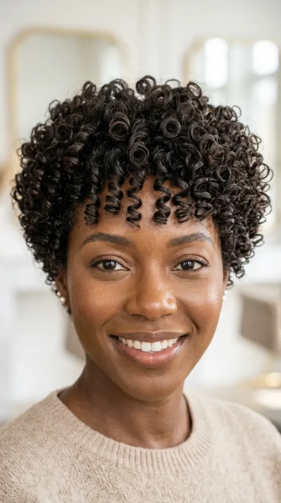 Curly Pixie with Defined Ringlets