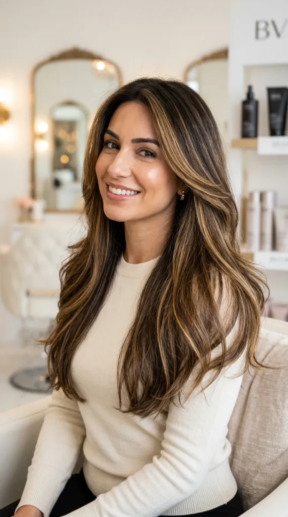 25 Hair Highlights for Dark Hair That Add Real Dimension 9 Honey Blonde Highlights