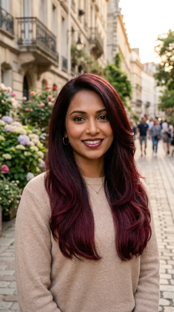 Ombre Burgundy for Dimensional Gradient
