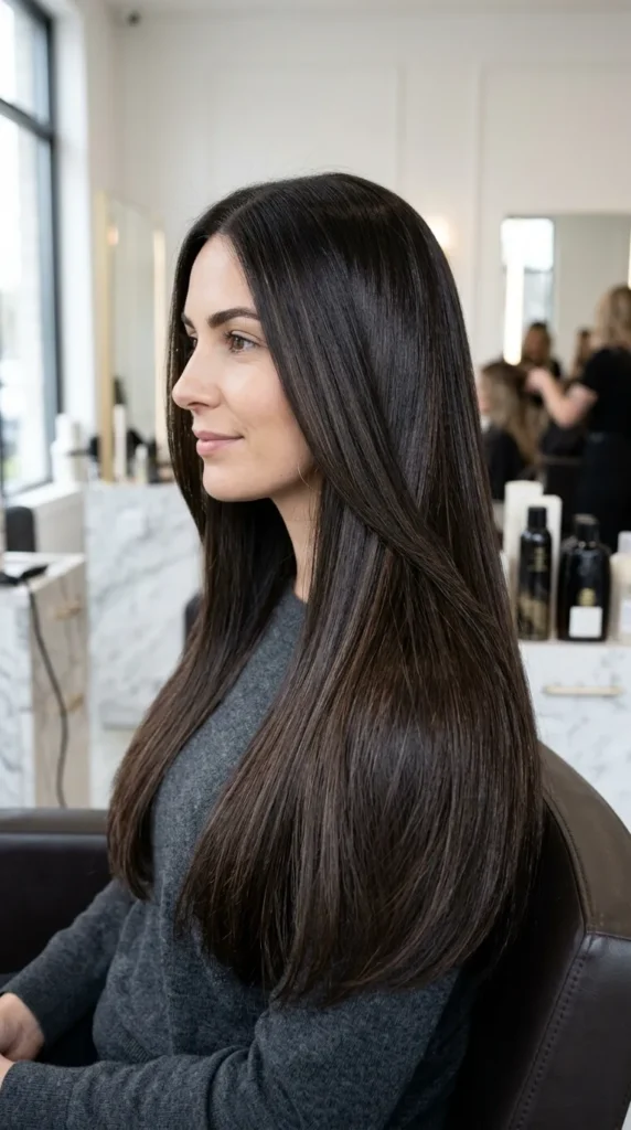 Dark Brunette with Subtle Highlights