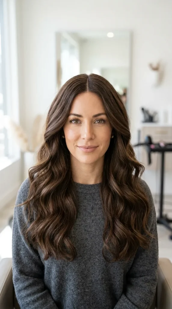 Beach Waves with a Center Part