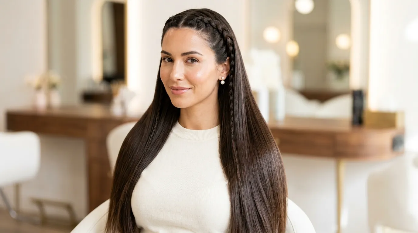 Braids in Front Straight Hair