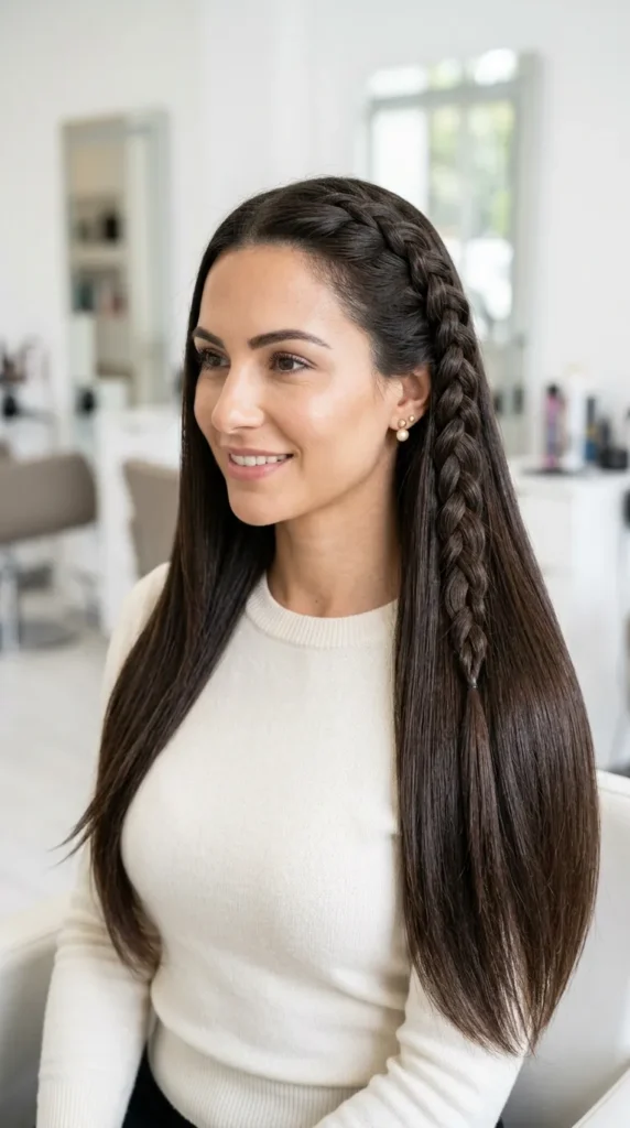 Braids in Front Straight Hair 