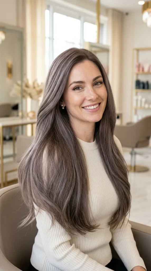 Mushroom Brown on Long Hair