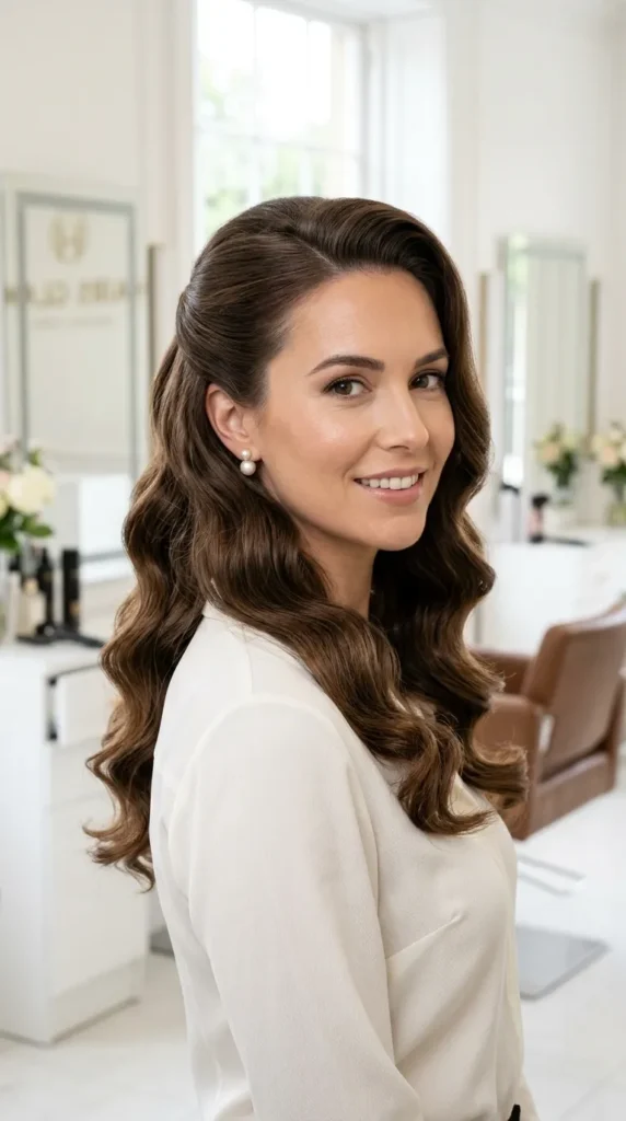  Old Hollywood Waves for a Half Up Style