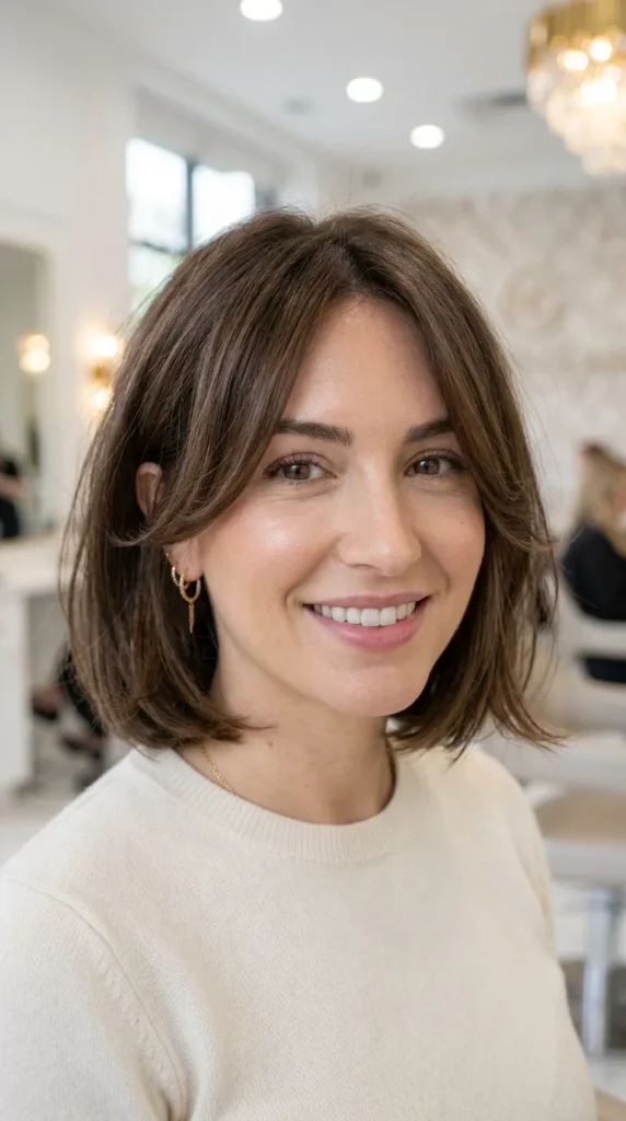  Italian Bob with Face Framing Layers