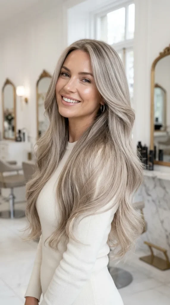 Ash Blonde on Long Hair
