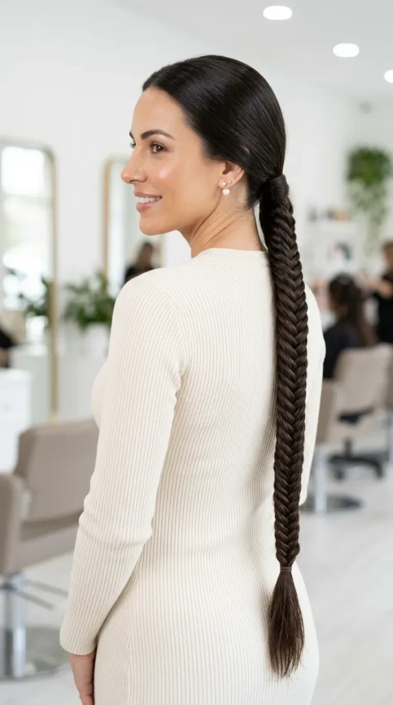  Fishtail Braid on Long Hair