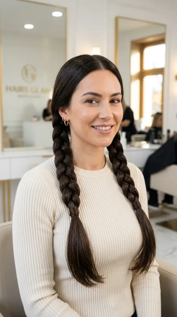 32 Braid Hairstyle Ideas for Texture and Style 15 Braided Pigtails with Wraps