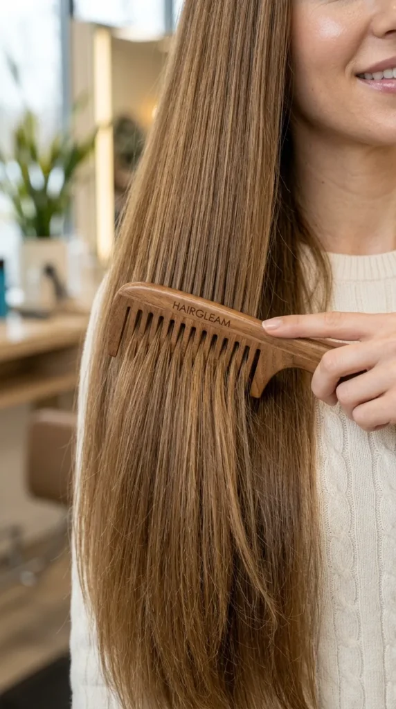 Using a Wide Tooth Comb