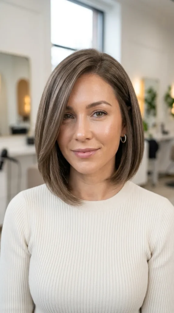 Asymmetrical Bob with Face Framing Emphasis