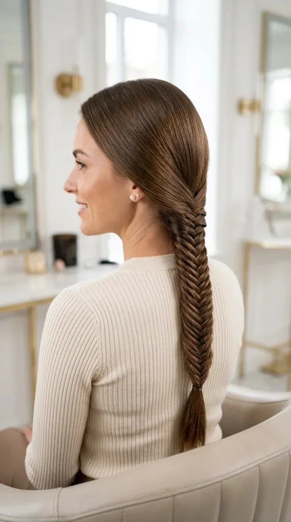 Fishtail Braid on Curly Hair