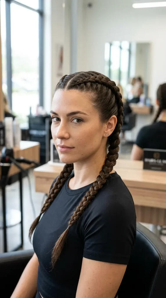 32 Braid Hairstyle Ideas for Texture and Style 16 Boxer Braids for a Sporty Edge