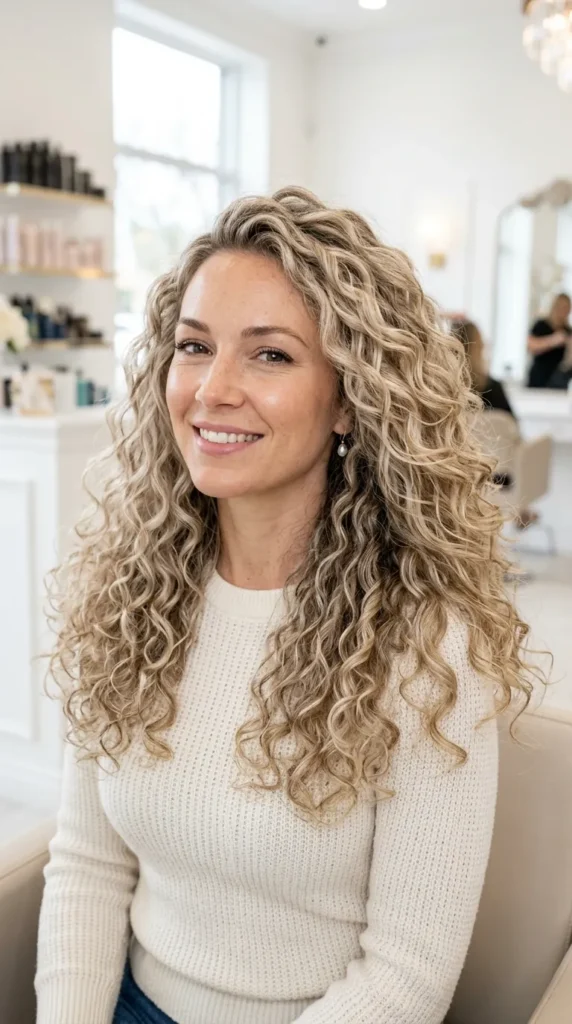 Ash Blonde on Curly Hair