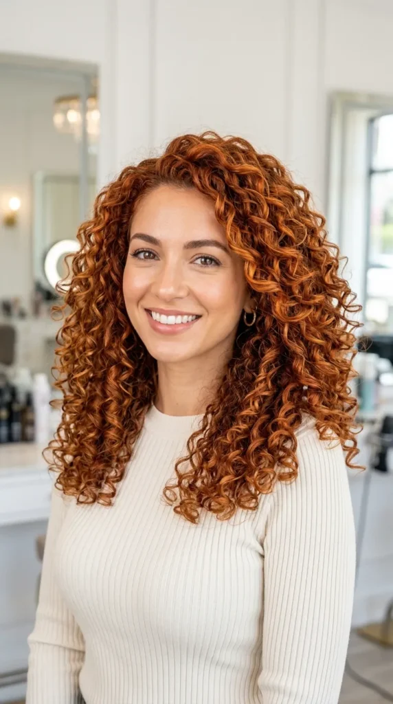  Copper on Curly Hair