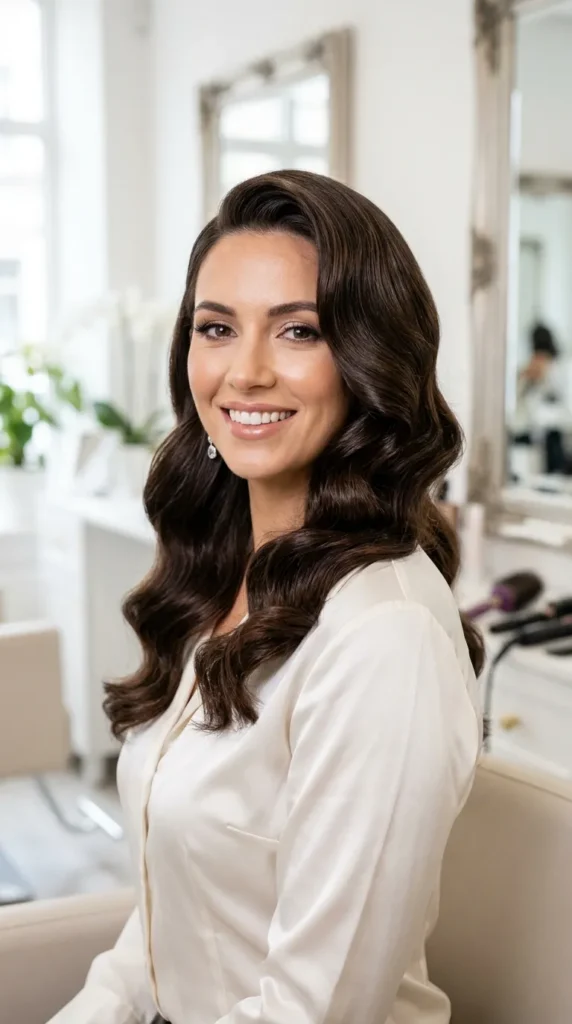  Old Hollywood Waves with a Glossy Finish
