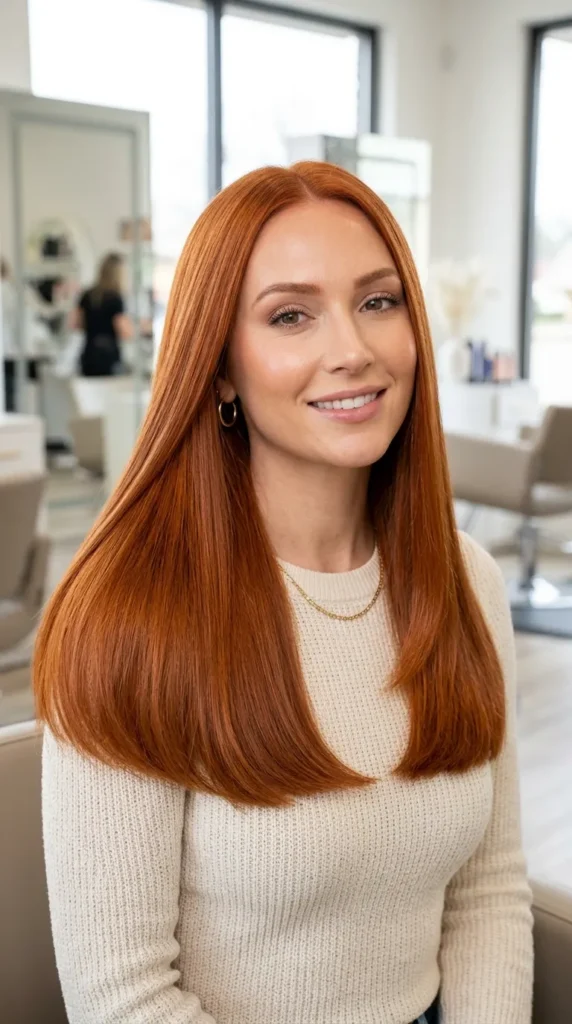  Copper on Straight Hair