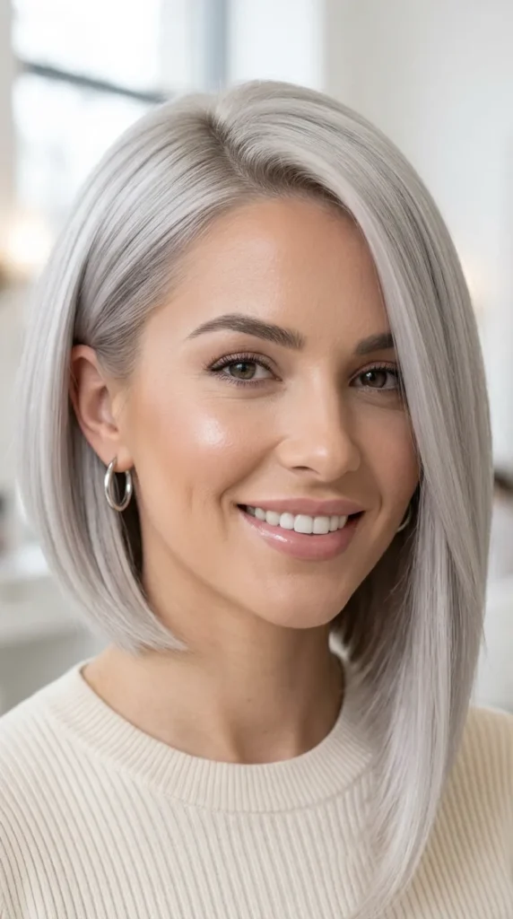 Asymmetrical Bob for Oval Faces