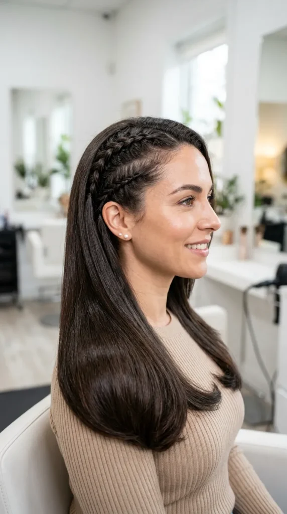  Braids for Curly Hair Blended with Straightened Ends