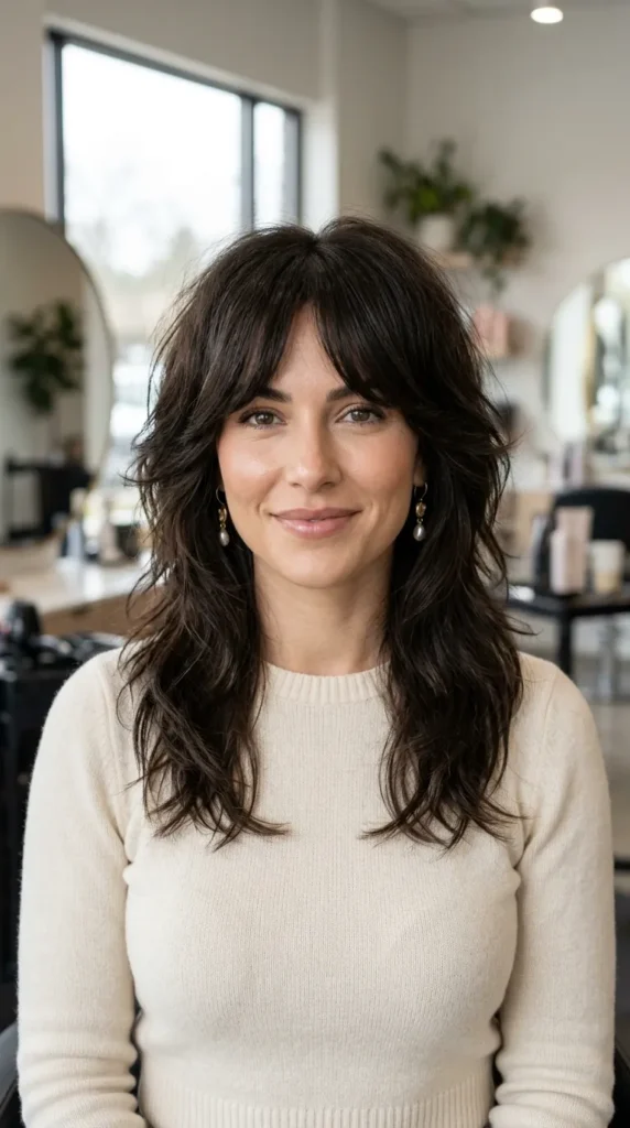  The Signature Wolf Cut with Curtain Bangs
