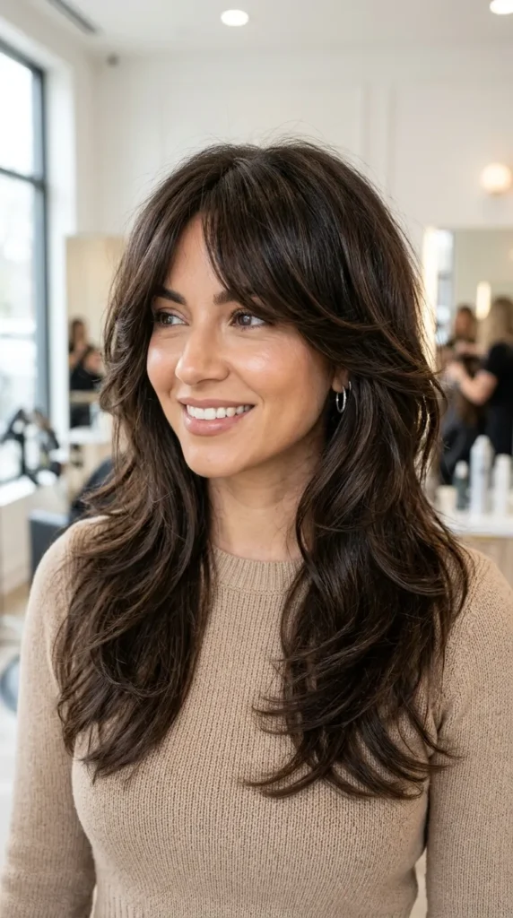  Wolf Cut with Curtain Bangs Inspired by Celebrities