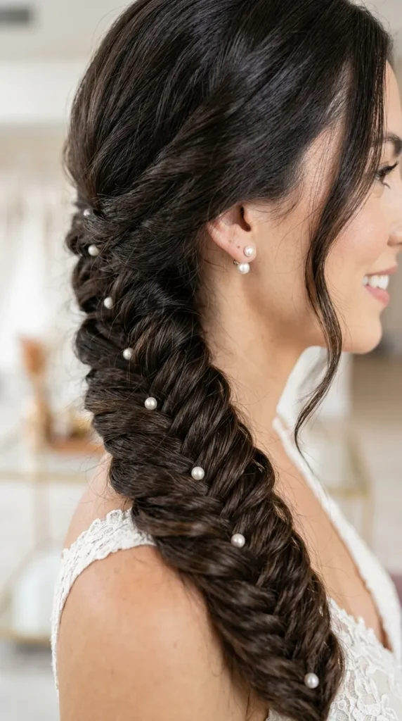 Fishtail Braid with Bangs