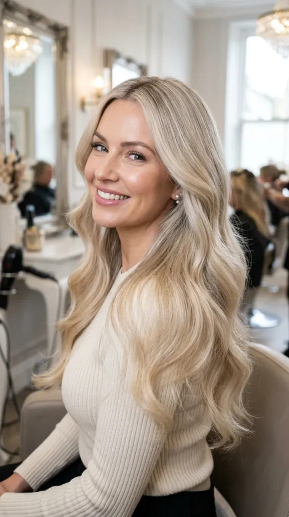 Ash Blonde with Root Touch Ups