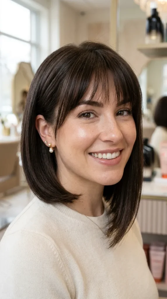  Asymmetrical Bob with a Sleek Polished Finish