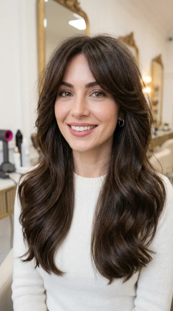  Wolf Cut with Curtain Bangs for Daily Heat Styling