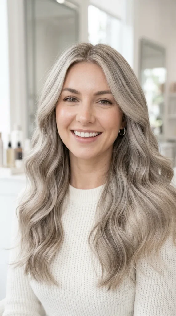 Ash Blonde Combined with Lowlights
